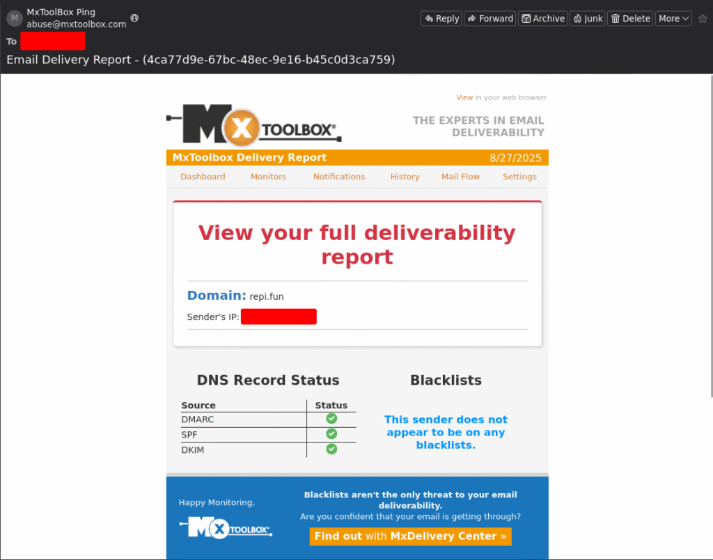 Email Deliverability Report
